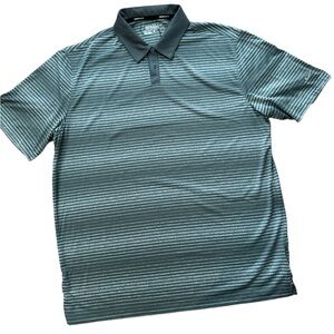 Nike Golf Tour Performance Dri Fit Gray Polo‎ Shirt Men’s Size XL Gray Striped